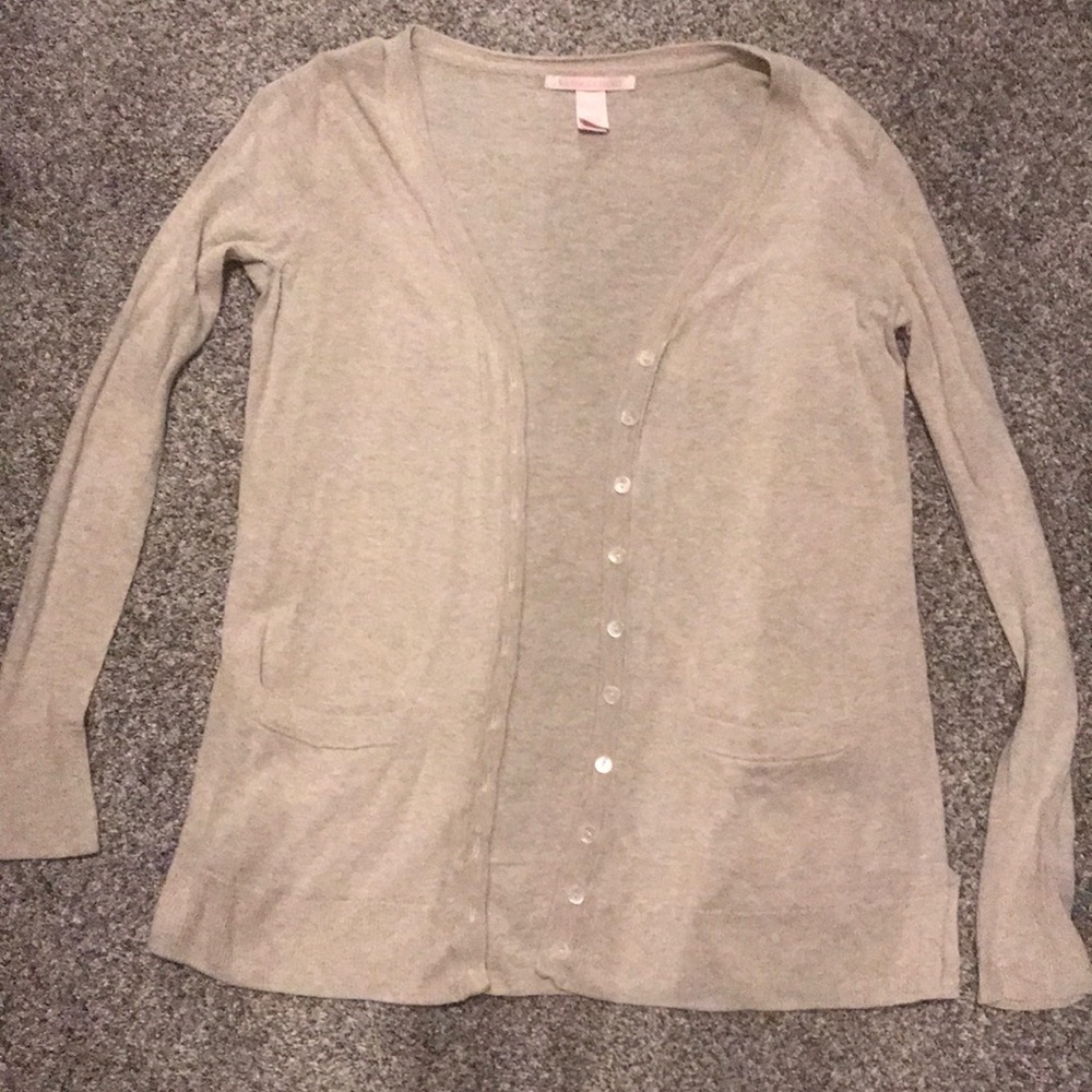 Tan cardigan sweater